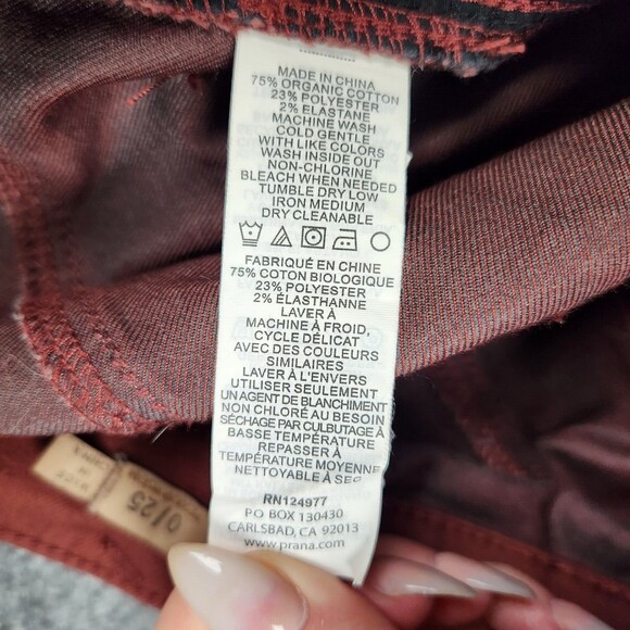 PRANA Vino Oday W4318RG25 High 9" Rise Regular Inseam Skinny Jeans SIZE 0 25 - Picture 13 of 14